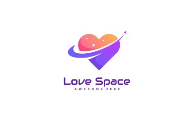 Miłość Space Gradient Kolor Logo