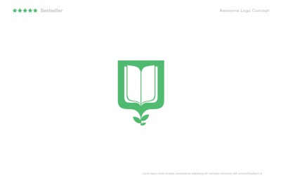 Réservez sur un bouclier avec pousse pour le collège et l'université. Logo classique de la connaissance.
