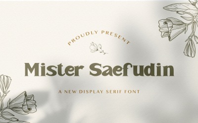 Saefudin 先生 - 优雅的衬线字体