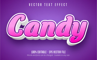 Candy - Editable Text Effect, Comic And Cartoon Text Style, Graphics Illustration