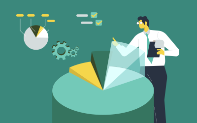 Datenanalyse-Konzept-Illustrations-Vektor-Design