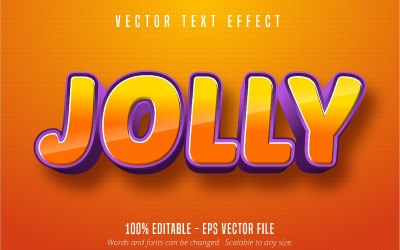 Jolly - redigerbar texteffekt, komisk och tecknad textstil, grafikillustration