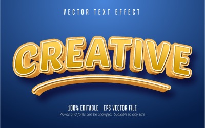 Kreativ - redigerbar texteffekt, komisk och tecknad textstil, grafikillustration