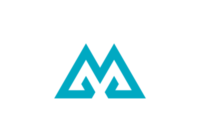 Berg – Logo-Design-Vorlage für den Buchstaben M
