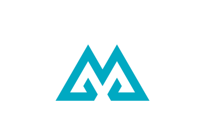 Berg – Logo-Design-Vorlage für den Buchstaben M