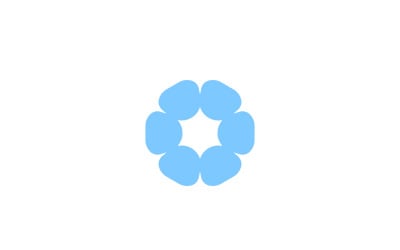 Flower Star - Enkel logotyp med dubbla betydelser