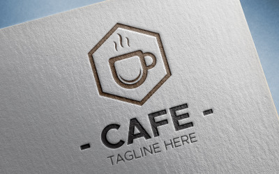 Kahve Cafe Logo Tasarım Şablonu 2