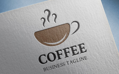 Modello di progettazione del logo del caffè caffè 03