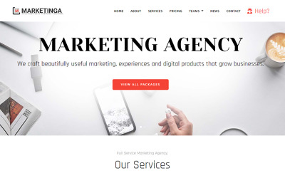 Modello di sito Web per agenzia di marketing e servizi alle imprese