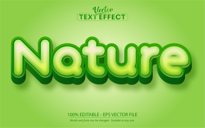 Nature - Editable Text Effect, Comic And Cartoon Text Style, Graphics Illustration