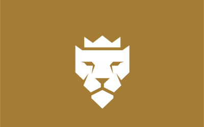 Шаблон логотипа вектор тигр король