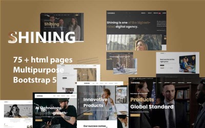 Shining - дизайн веб-сайту багатоцільового мистецтва HTML5 шаблон
