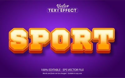 Sport - Editable Text Effect, Comic And Cartoon Text Style, Graphics Illustration