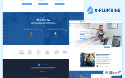 X-Plumbing - Diensten Klaar voor gebruik Elementor-sjabloon
