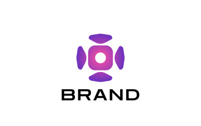 Abstract Purple Tech Logo
