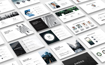 Ameka - Minimale PowerPoint-presentatiesjabloon