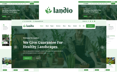 Landio - Trädgårdsskötsel och landskapsarkitektur HTML5-mall