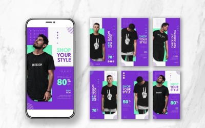 Modelo de histórias do Instagram - Sanstemp Social Media