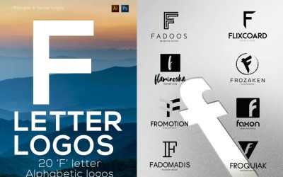 20 &amp;quot;F&amp;quot; bokstäver Alfabetiska logotyper