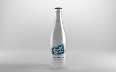 Beyaz bir arka plan üzerinde izole edilmiş bir şişenin 3D render