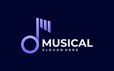 Musical Gradient Logo Template