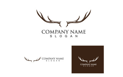 Deer Horn Template Logo And Symbol  V2