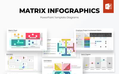 Modello di diagrammi di PowerPoint a matrice