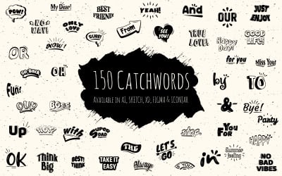 150 palabras clave: vectores de glifos