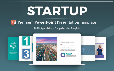 Plantilla de presentación de PowerPoint de inicio