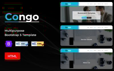 Congo - Modello reattivo Bootstrap 5 aziendale