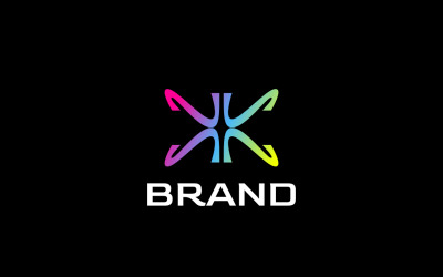 Logotipo de tecnología de gradiente abstracto de tecnología