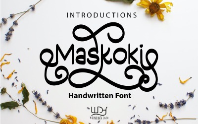 Maskoki - handskrivet teckensnitt