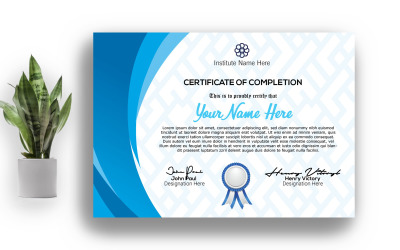 Modern Completion Certificate Template