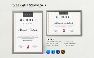 Romelu Lukaku Modern Multipurpose Canva Certificate Template