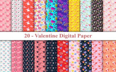 Valentin-mintás digitális papír, boldog Valentin-napot háttér