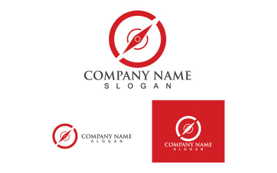 Vector de logotipo y símbolo de brújula V13