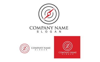 Vector de logotipo y símbolo de brújula V15