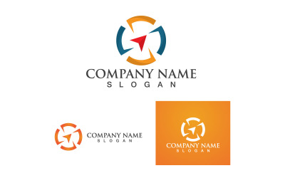 Vector de logotipo y símbolo de brújula V1
