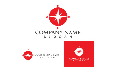 Vector de logotipo y símbolo de brújula V20