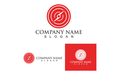 Vector de logotipo y símbolo de brújula V23