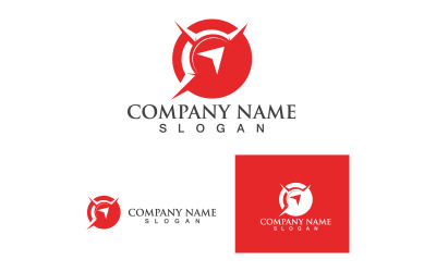 Vector de logotipo y símbolo de brújula V25