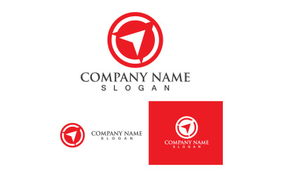 Vector de logotipo y símbolo de brújula V4