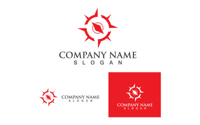 Vector de logotipo y símbolo de brújula V5