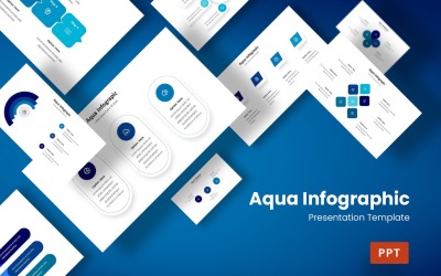 Aqua - слайд с инфографикой в PowerPoint