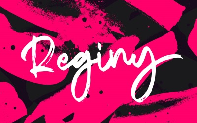 Reginy - Lettertype voor getextureerd penseel