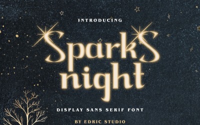 Sparks Night Efektní Sparkling Font