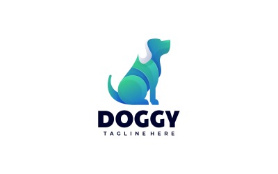 Doggy Gradient Logo Szablon