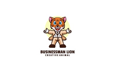 İşadamı Aslan Karikatür Logosu