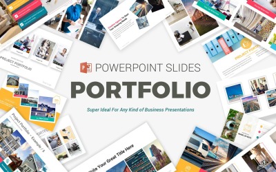 Modelo de apresentação do portfólio em PowerPoint