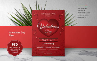 Valentine&#039;s Day Party Invitation Corporate Identity Template